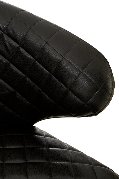 Soho Black Leather Effect Accent Chair