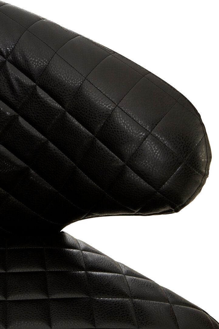 Soho Black Leather Effect Accent Chair