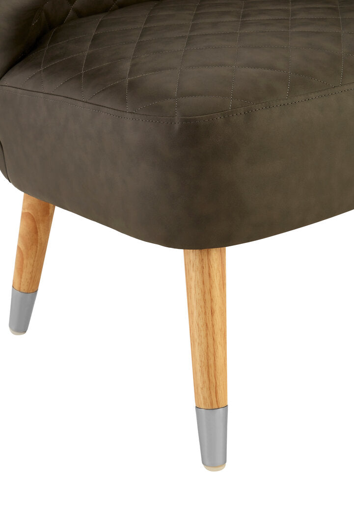 Soho Brown Leather Effect Accent Chair