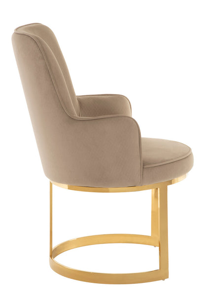 Notting Beige Velvet Dining Chair