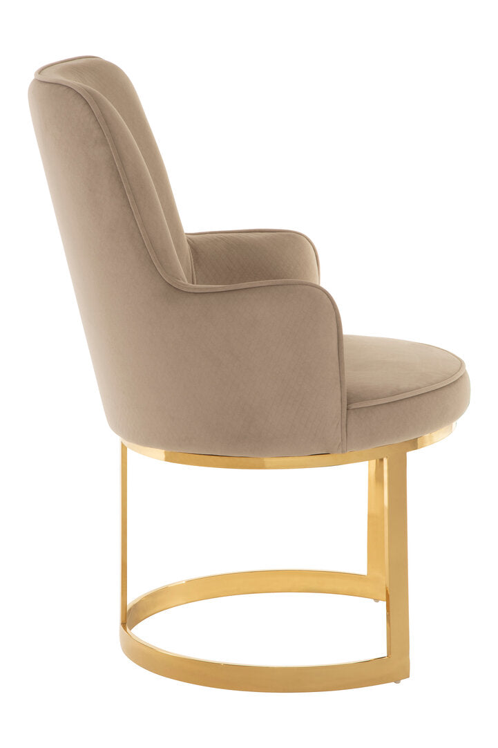 Notting Beige Velvet Dining Chair