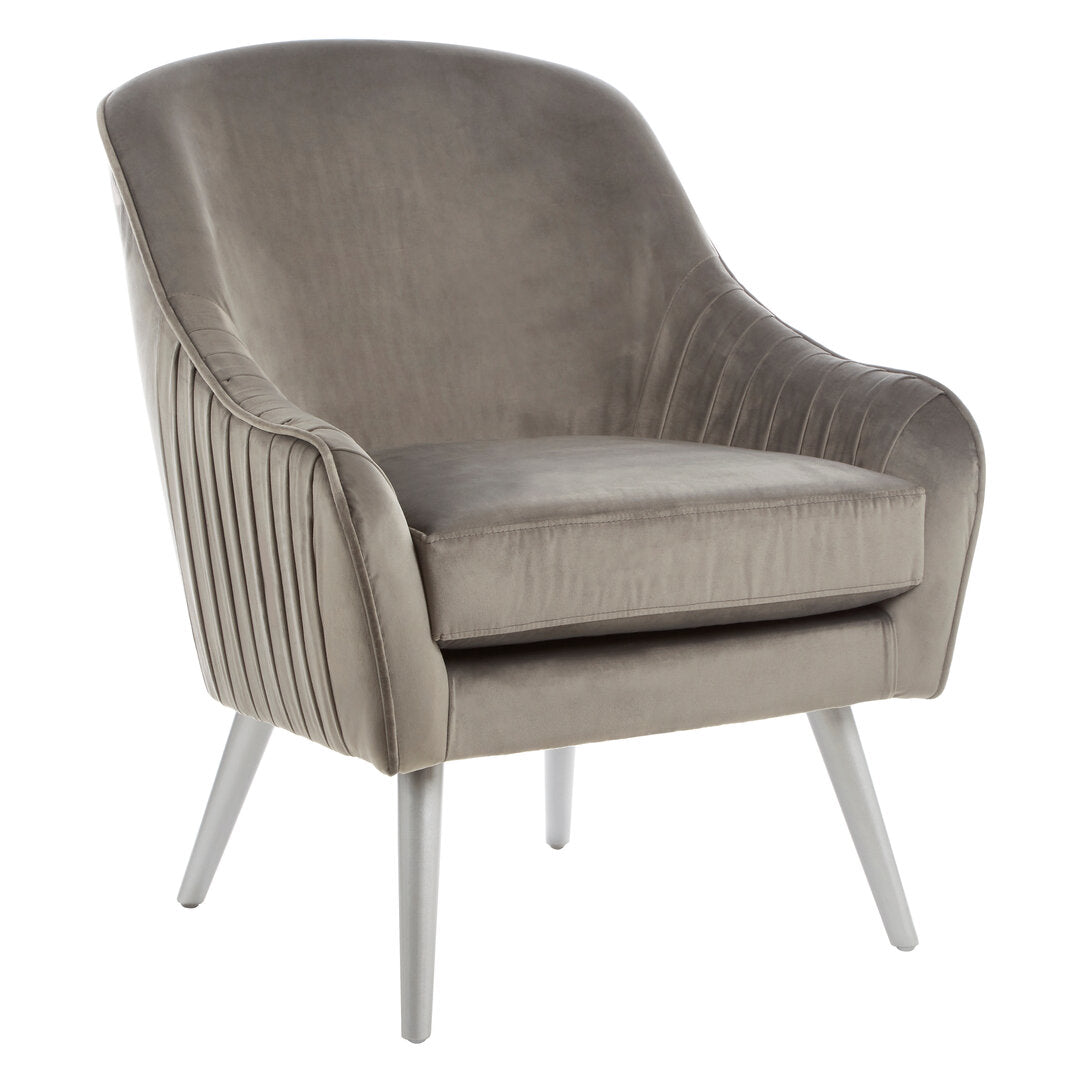 Como Grey Velvet Chair
