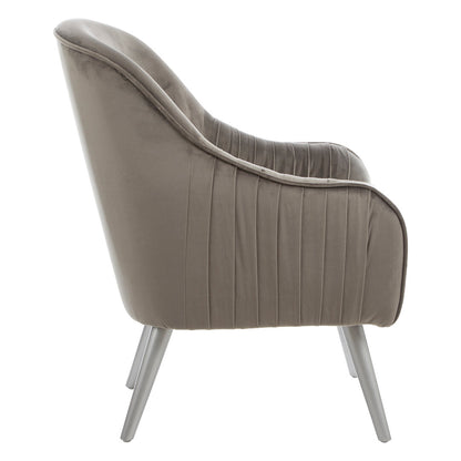 Como Grey Velvet Chair