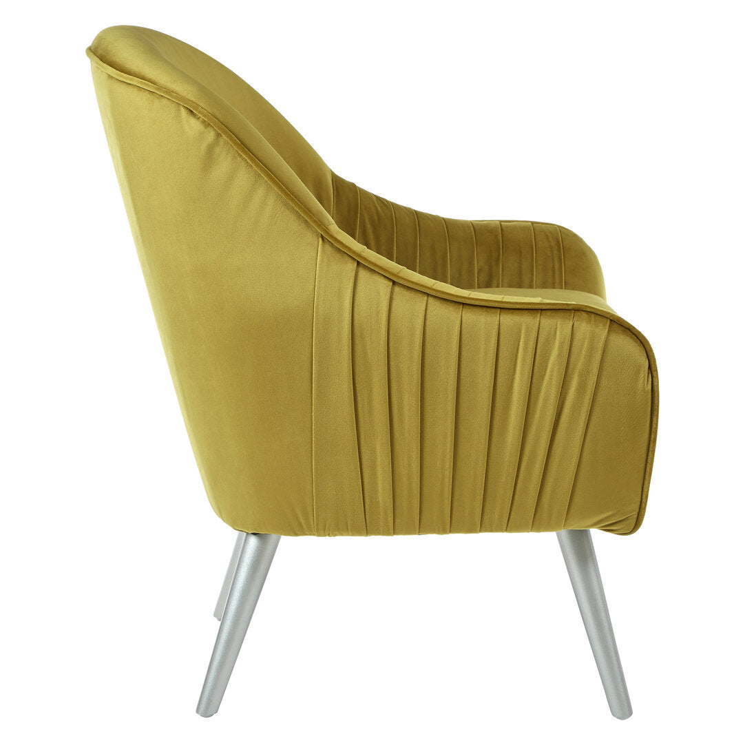 Como Mustard Velvet Armchair