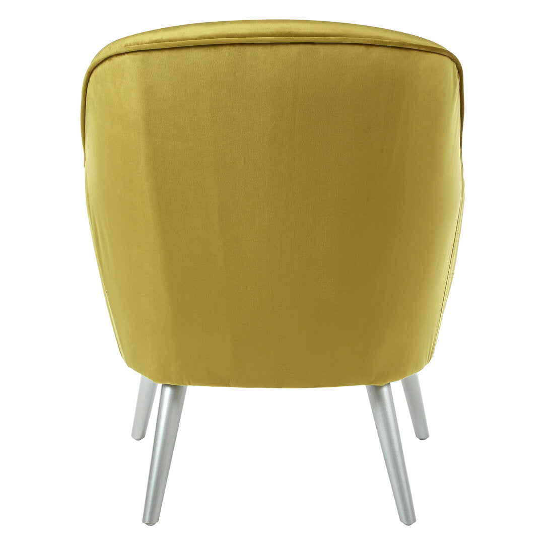 Como Mustard Velvet Armchair
