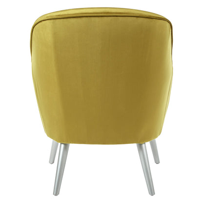Como Mustard Velvet Armchair