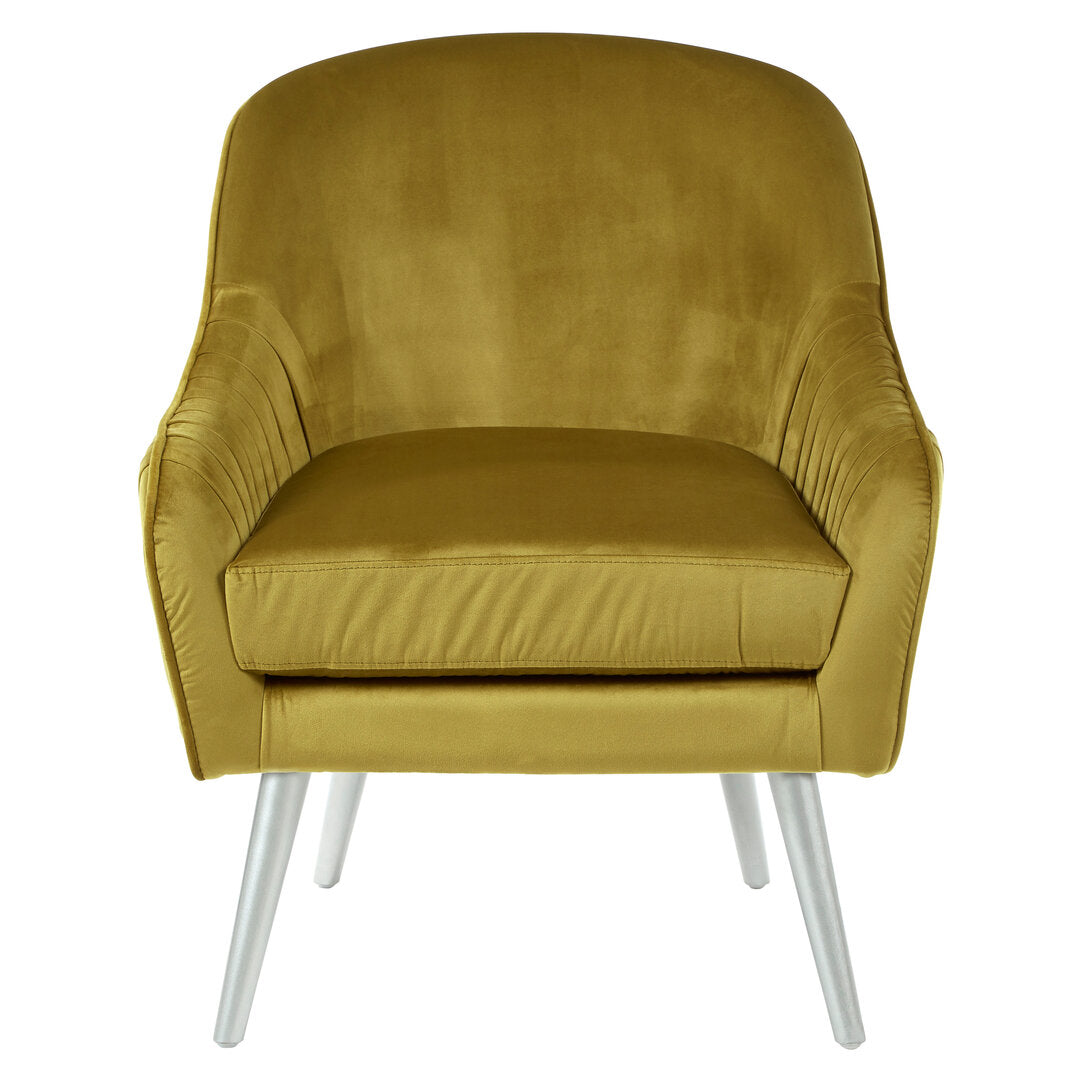 Como Mustard Velvet Armchair