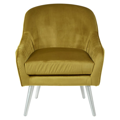Como Mustard Velvet Armchair