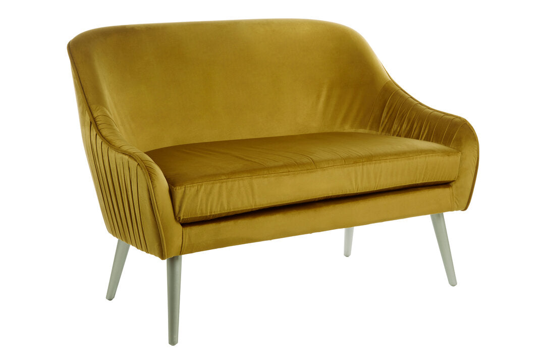 Como Mustard Velvet Sofa