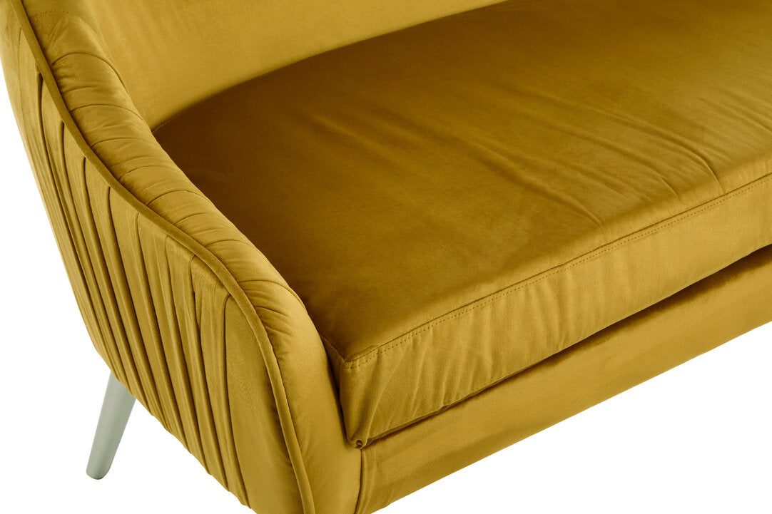 Como Mustard Velvet Sofa