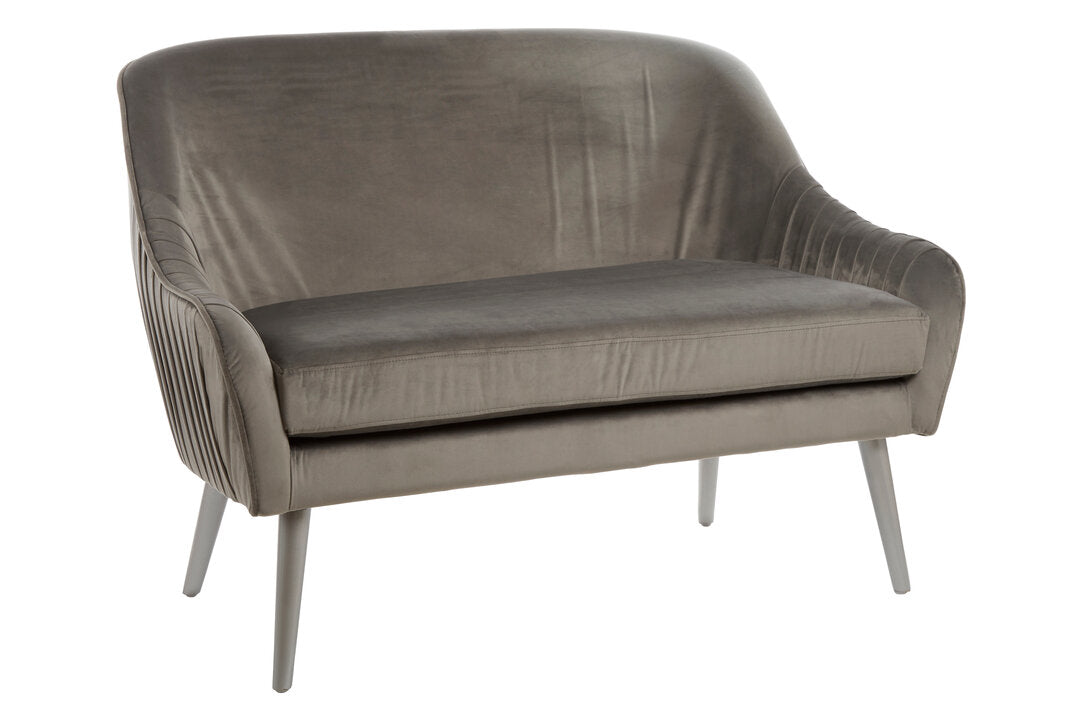 Como Grey Velvet Sofa