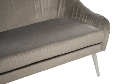 Como Grey Velvet Sofa