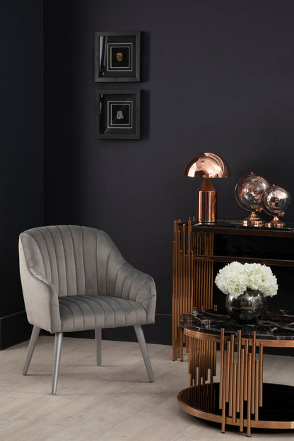 Como Grey Fabric Armchair