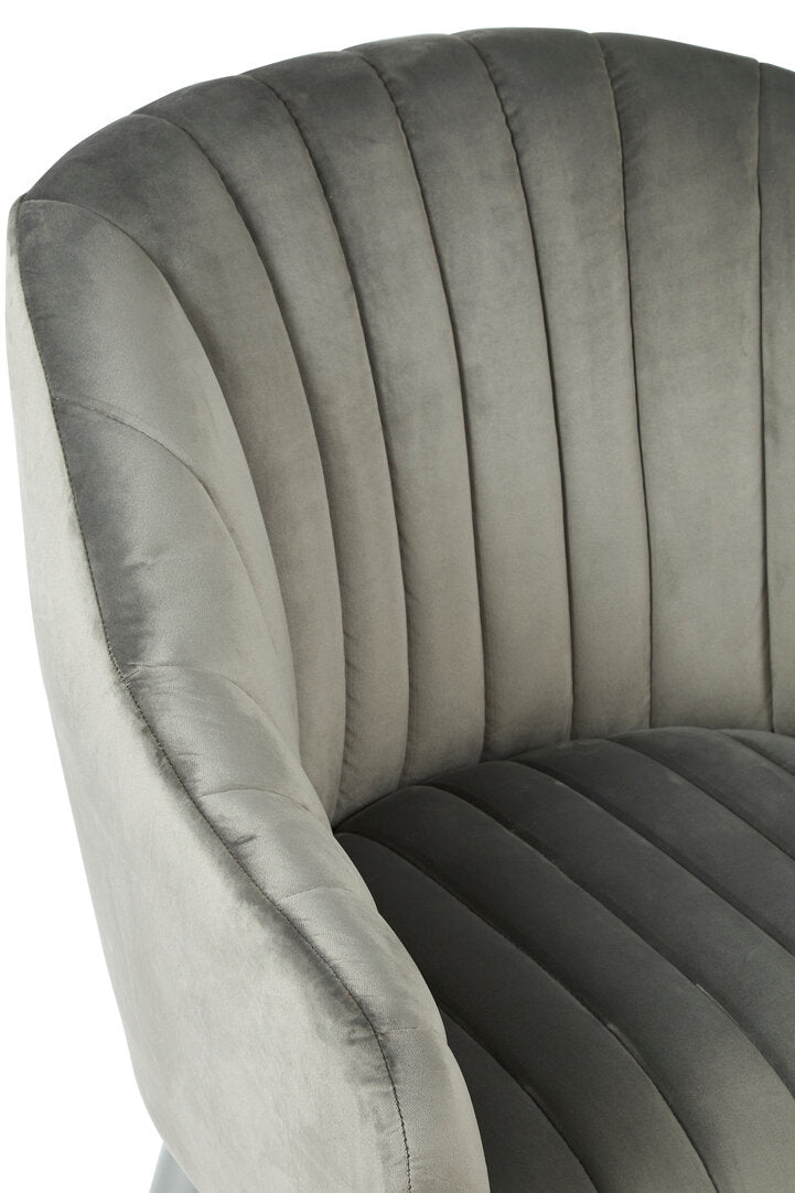 Como Grey Fabric Armchair