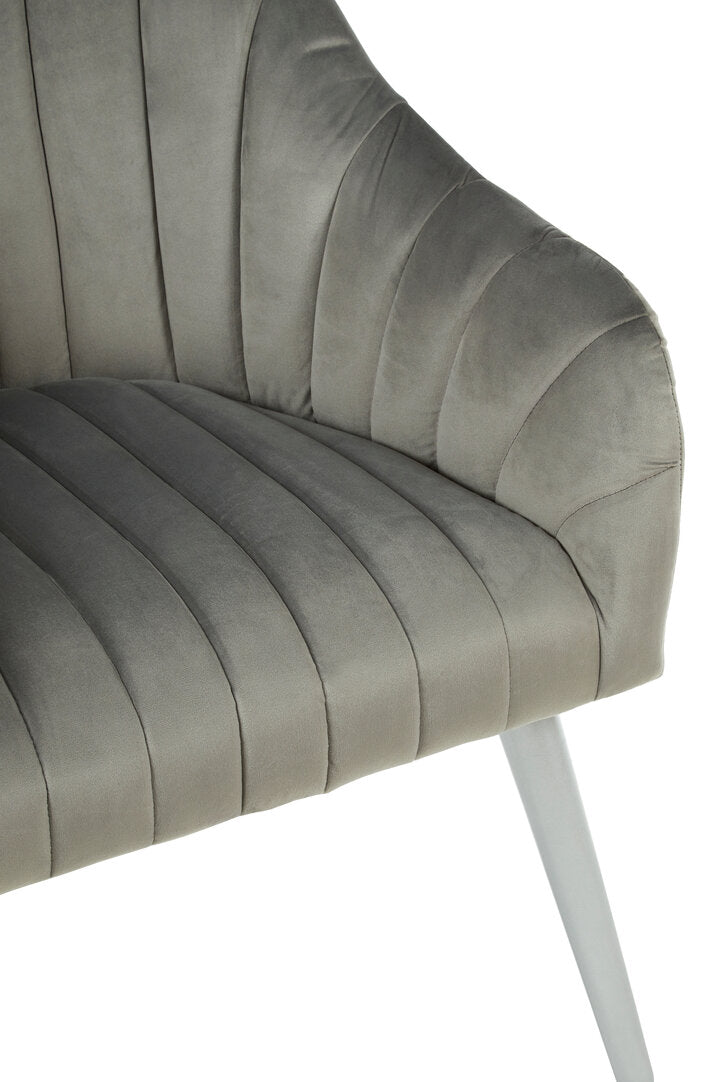 Como Grey Fabric Armchair
