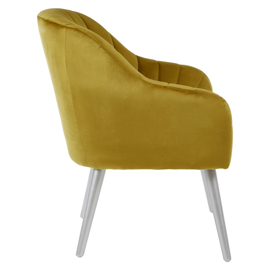 Como Mustard Fabric Armchair