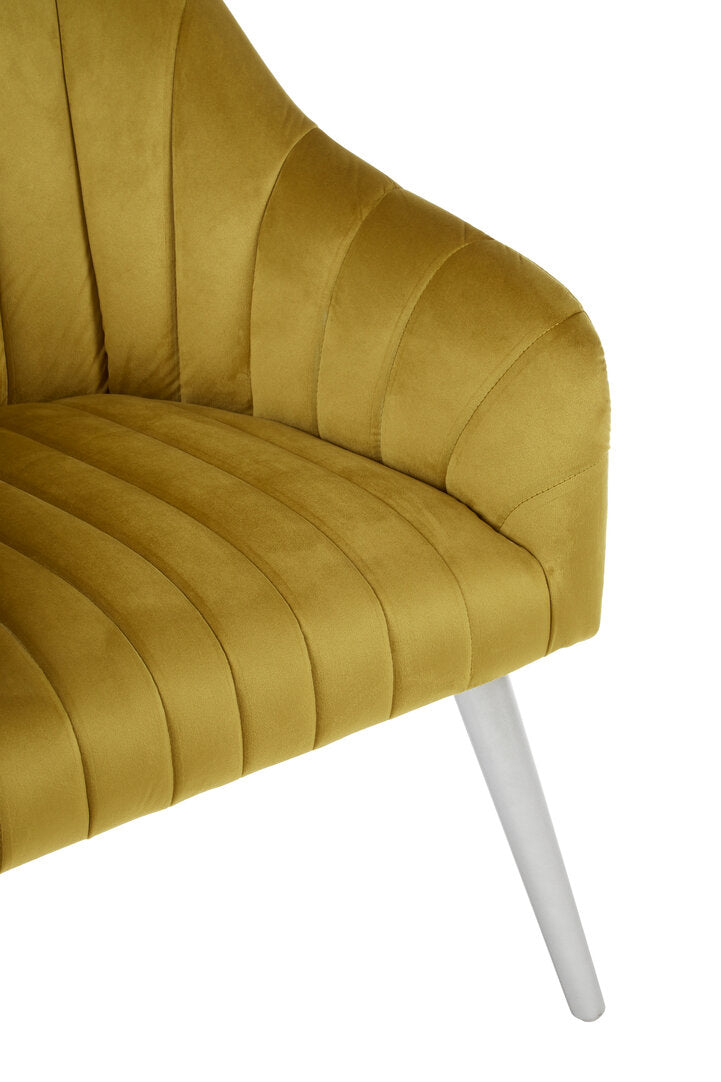Como Mustard Fabric Armchair