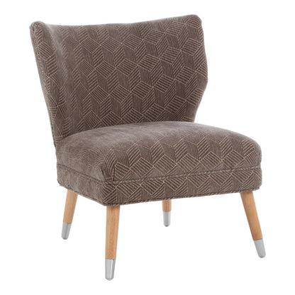 Sorrento Park Grey Chenille Wingback Chair