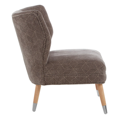 Sorrento Park Grey Chenille Wingback Chair