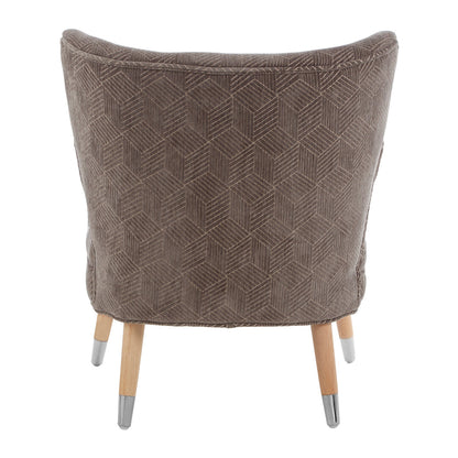 Sorrento Park Grey Chenille Wingback Chair