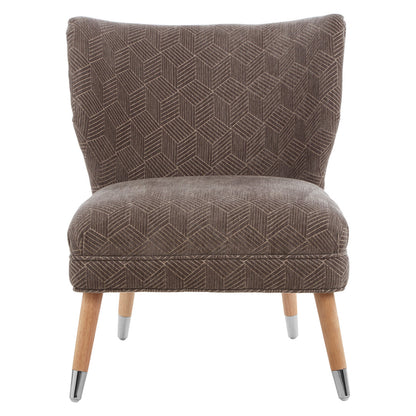 Sorrento Park Grey Chenille Wingback Chair