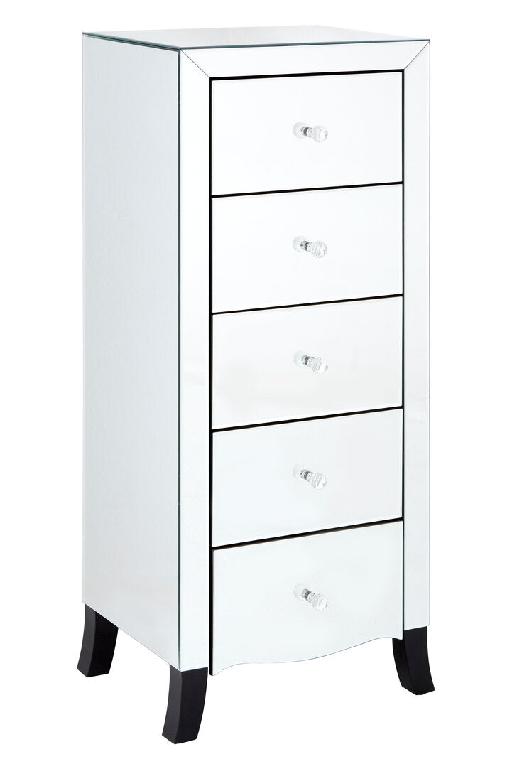 Oxford Chest of 5 Drawer With Mirror Frame