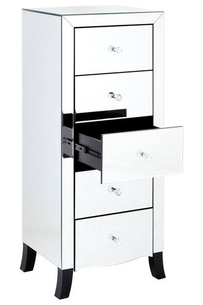 Oxford Chest of 5 Drawer With Mirror Frame