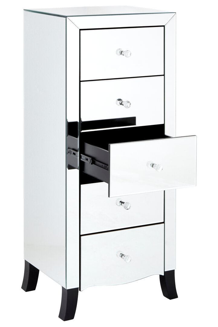 Oxford Chest of 5 Drawer With Mirror Frame