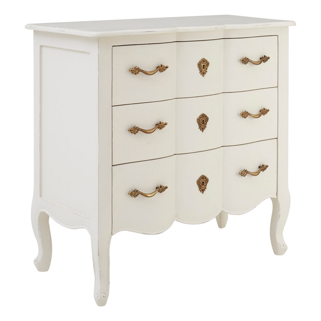 Stirling 3 Drawer White Chest