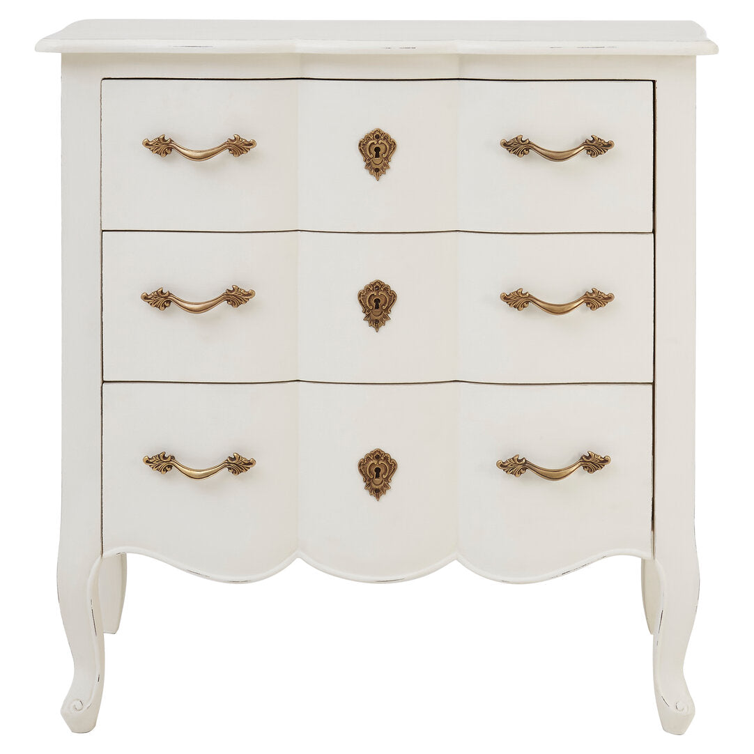 Stirling 3 Drawer White Chest