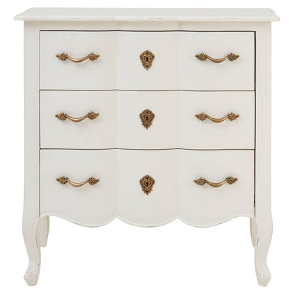 Stirling 3 Drawer White Chest