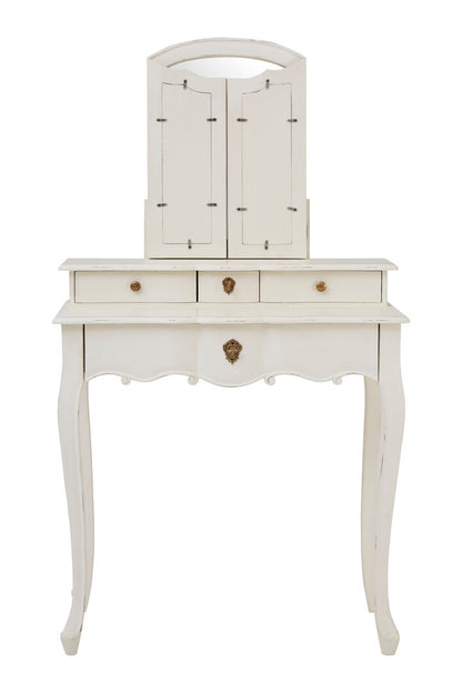 Stirling Dressing Table With Mirror White
