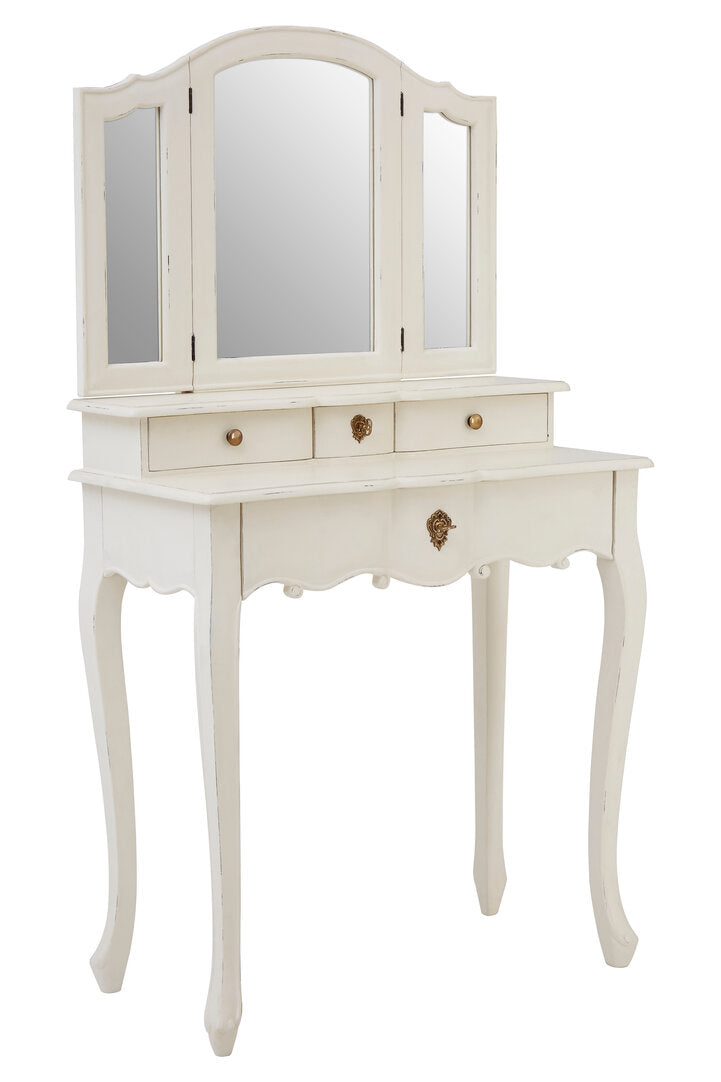 Stirling Dressing Table With Mirror White