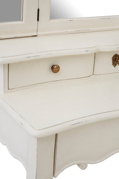Stirling Dressing Table With Mirror White