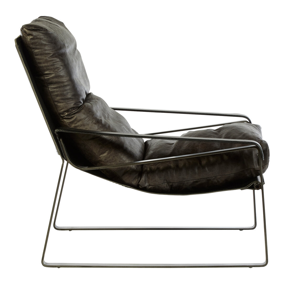 Harrogate Dark Brown Leather Lounge Chair