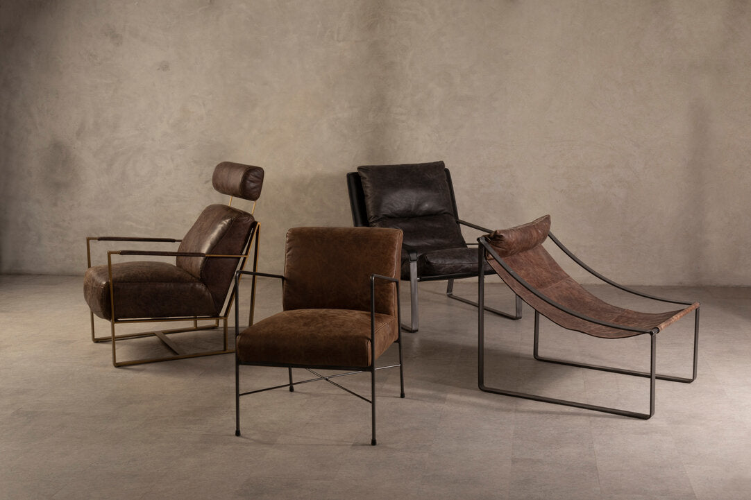 Harrogate Dark Brown Leather Lounge Chair