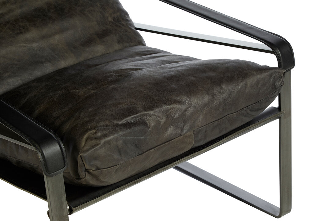 Harrogate Dark Brown Leather Lounge Chair