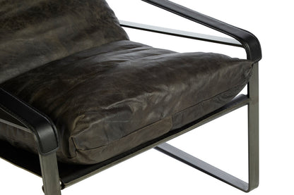 Harrogate Dark Brown Leather Lounge Chair