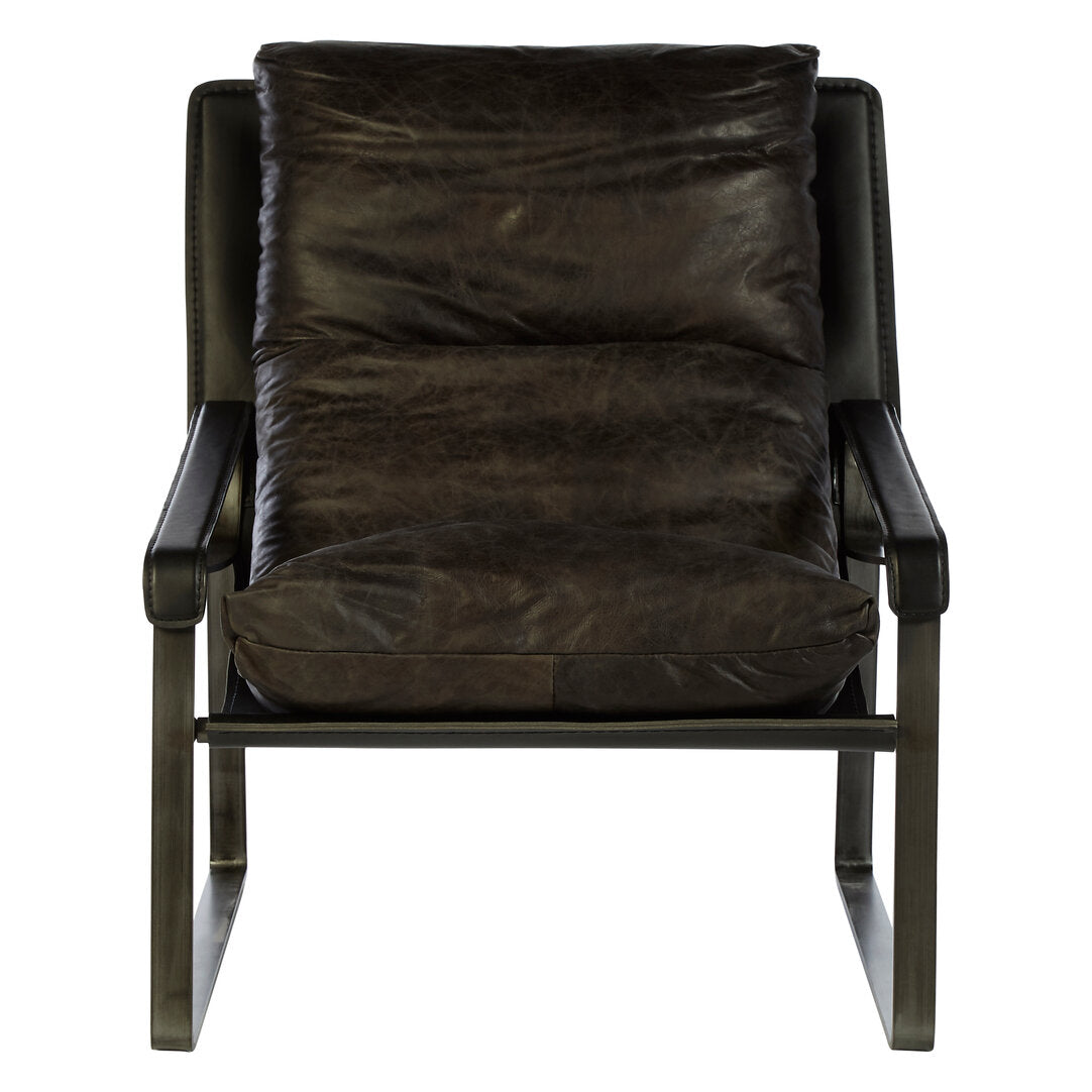 Harrogate Dark Brown Leather Lounge Chair