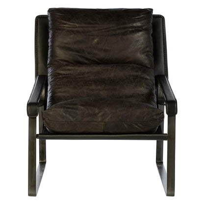 Harrogate Dark Brown Leather Lounge Chair