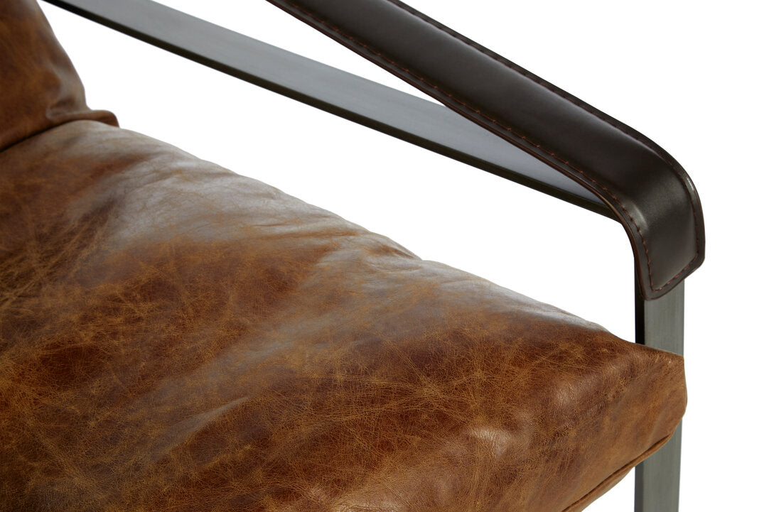 Harrogate Light Brown Leather Lounge Chair