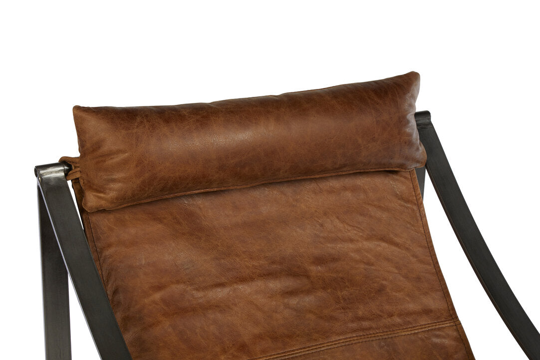 Harrogate Genuine Light Brown Leather Chair