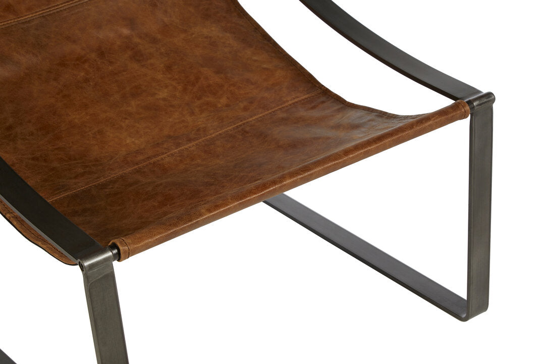 Harrogate Genuine Light Brown Leather Chair