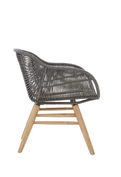 York Rope Armchair Grey 