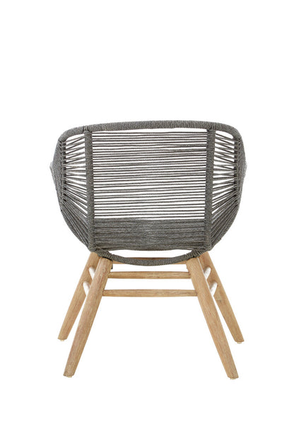 York Grey Rope Armchair