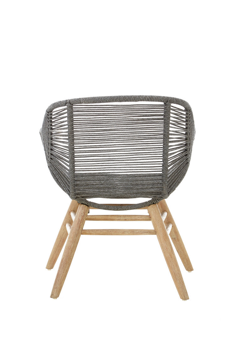 York Grey Rope Armchair