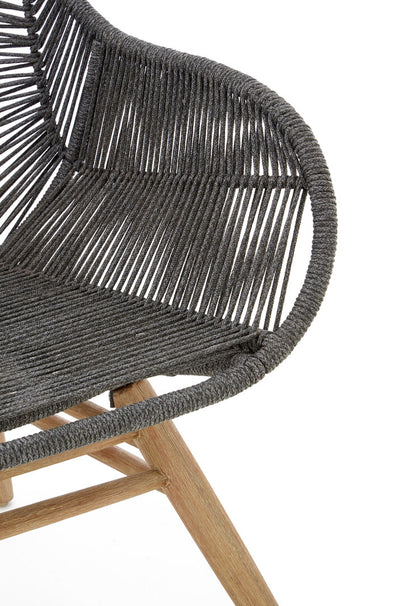 York Grey Rope Armchair