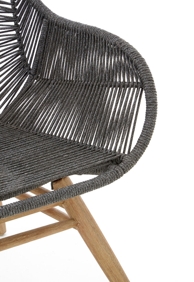 York Grey Rope Armchair