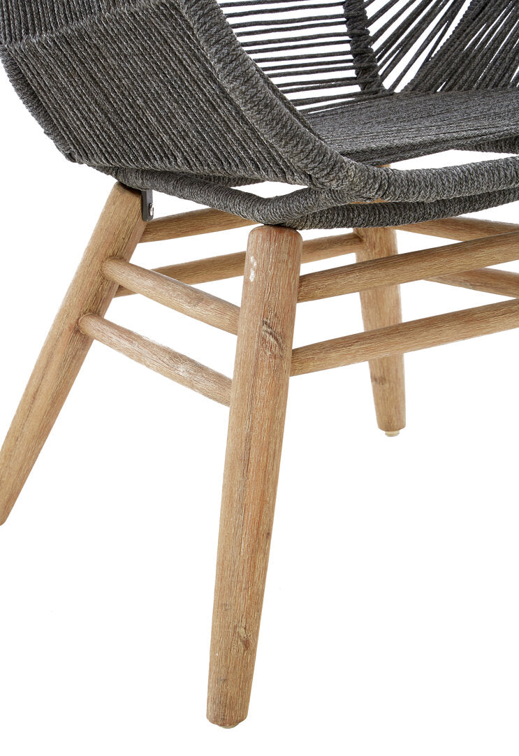 York Grey Rope Armchair