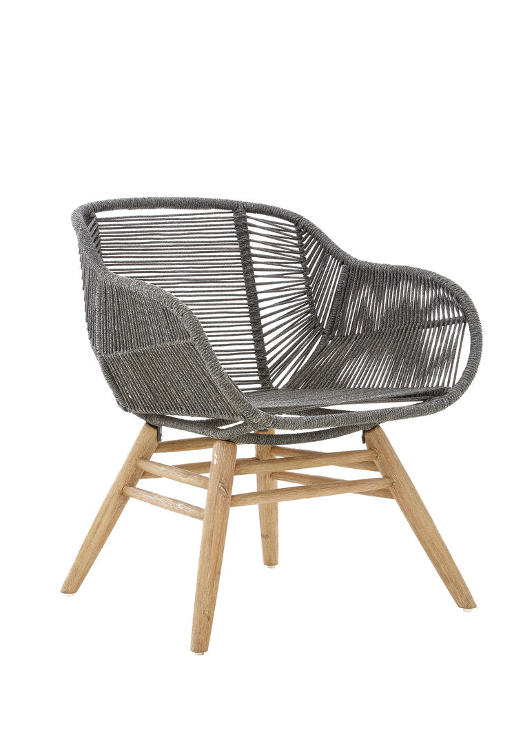York Rope Armchair Grey 